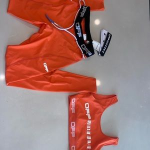 Off-White Active Set (Legging & Sports Bra)